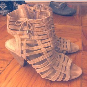 Vince Camuto Tan Caged Heel Sandal 7